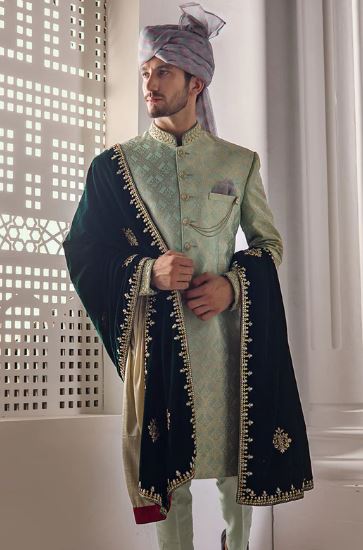 Sherwani With Punjabi Turban